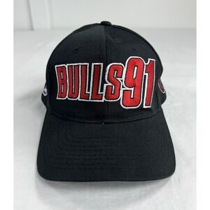 Rare Vintage 90s Chicago Bulls #91 Dennis Rodman Starter‎ Hat Cap NBA Basketball